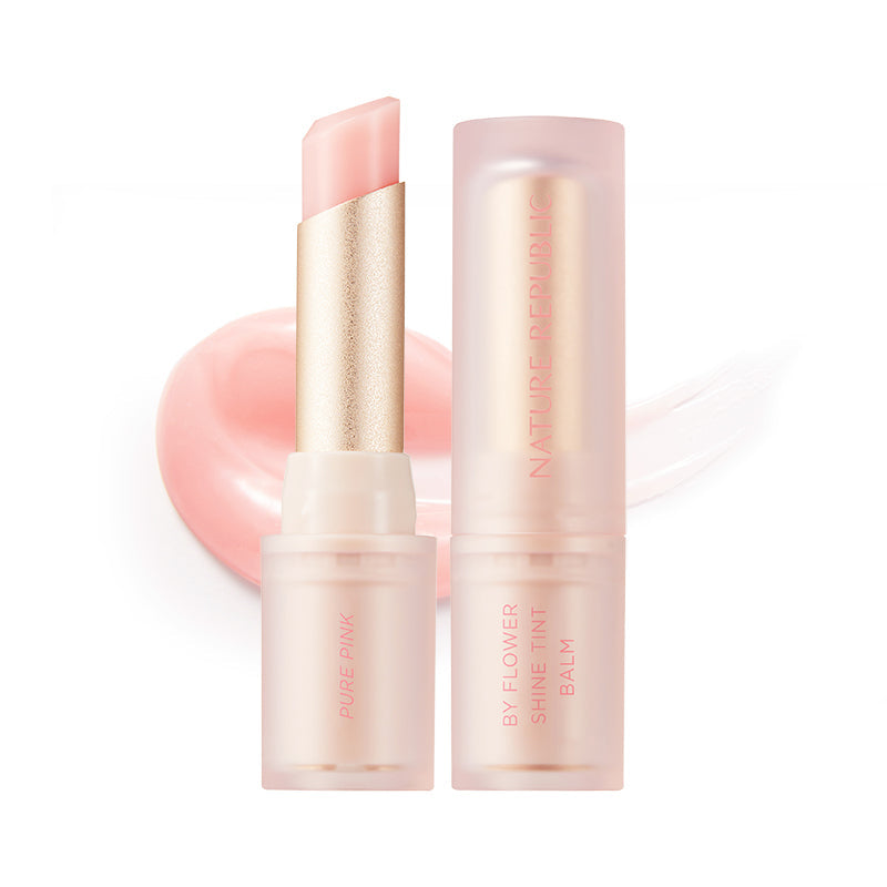 [2X] By Flower Shine Tint Balm 01 Pure Pink