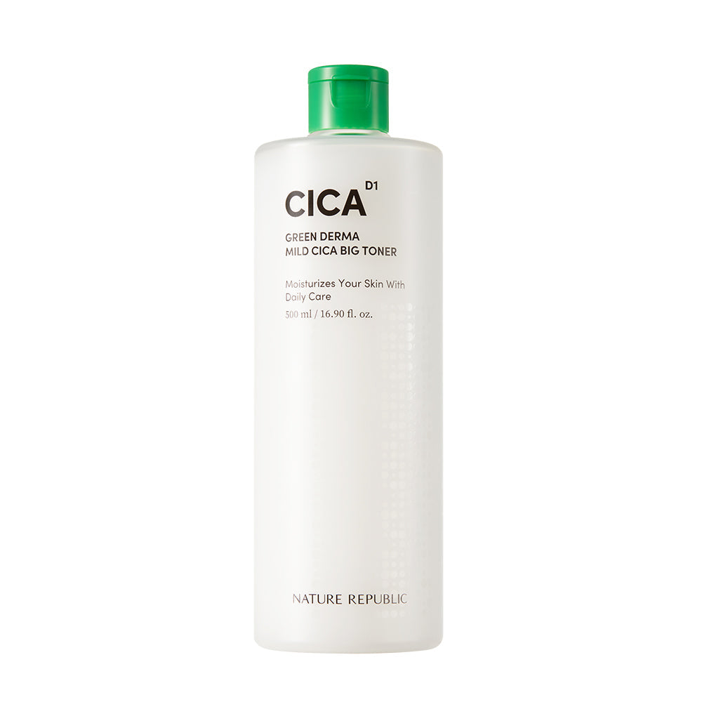 [NEW DESIGN] Green Derma Mild Cica 4pcs Skin Care Set - Foam Cleanser, Big Toner, Serum & Cream (w/ NCT 127 All Member's Goods)