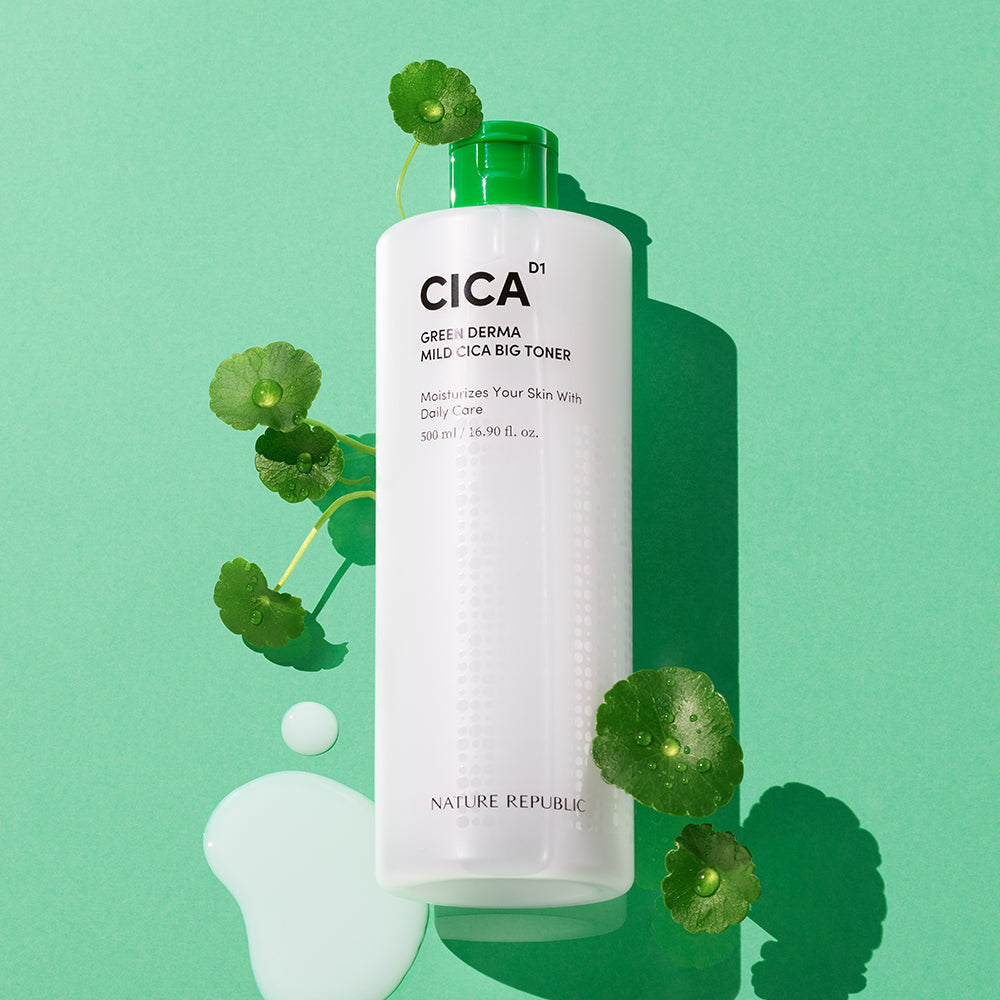 Green Derma Mild Cica Calming Set ( Green Derma Mild Cica Big Toner, Serum & Cream )