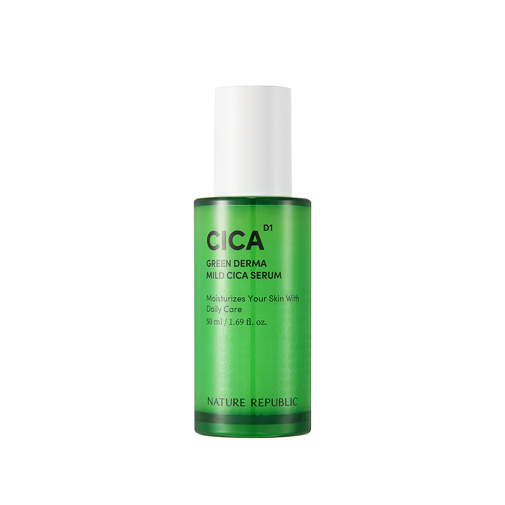 [NEW DESIGN] Green Derma Mild Cica 4pcs Skin Care Set - Foam Cleanser, Big Toner, Serum & Cream (w/ NCT 127 All Member's Goods)