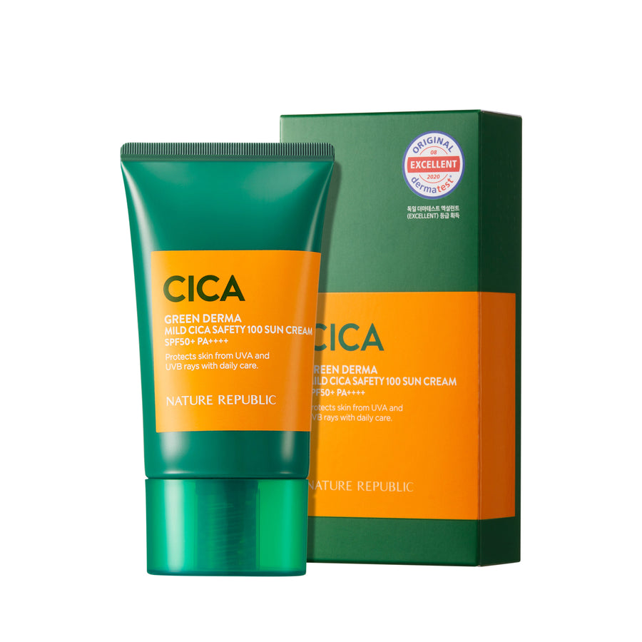 Green Derma Mild Cica Exfoliate Skin & Sun Care Set - Peeling Gel, Big Toner, Lotion, & Safety 100 Sun Cream SPF50+ (w/ NCT 127 All Member's Goods)