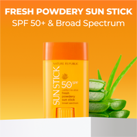 [2X] California Aloe Fresh Powdery Sun Stick Broad Spectrum SPF50+