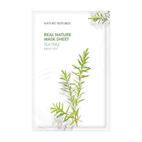 [10+10] Real Nature Pore Care & Soothing Mask Sheet Set (Tea Tree 10 + Aloe 10)