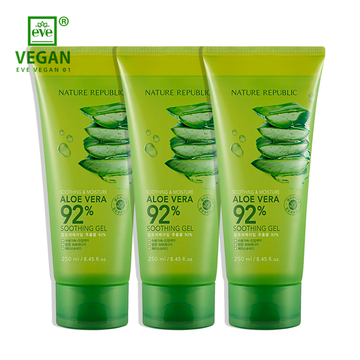 [VEGAN BEAUTY] [3X] Soothing & Moisture Aloe Vera 92% Soothing Gel (Tube)(New)