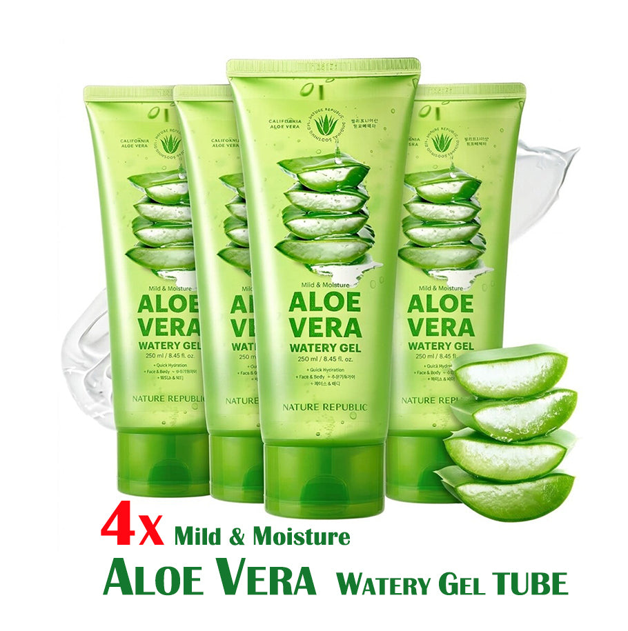[VEGAN BEAUTY] [4X] Mild & Moisture Aloe Vera Watery Gel (Tube)