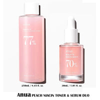 [ANUA] Peach 77% Niacin Essence Toner & 70% Nicin Serum Duo