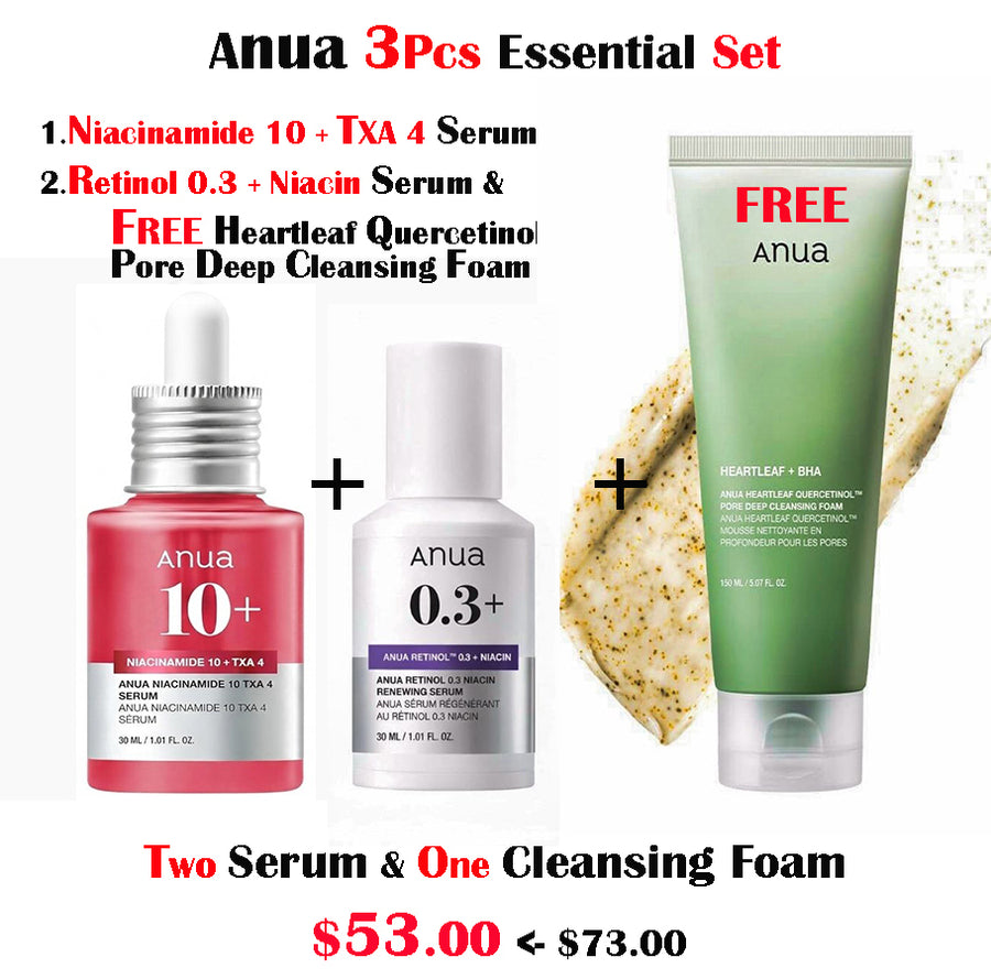 ANUA] 3 PCS ESSENTIAL SERUM SET – Nature Republic USA