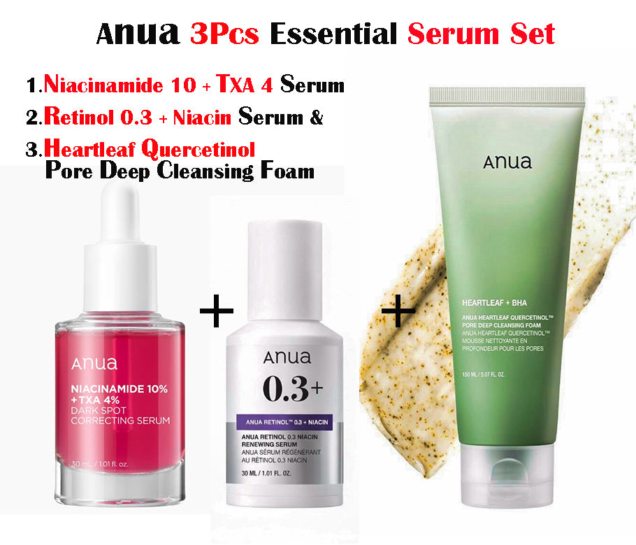 [ANUA] 3 PCS ESSENTIAL SERUM SET