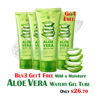 [VEGAN BEAUTY] [4X] Mild & Moisture Aloe Vera Watery Gel (Tube) -1X FREE