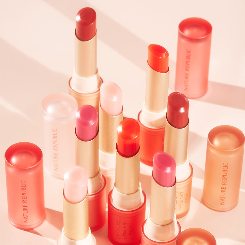 [2X] By Flower Shine Tint Balm 01 Pure Pink