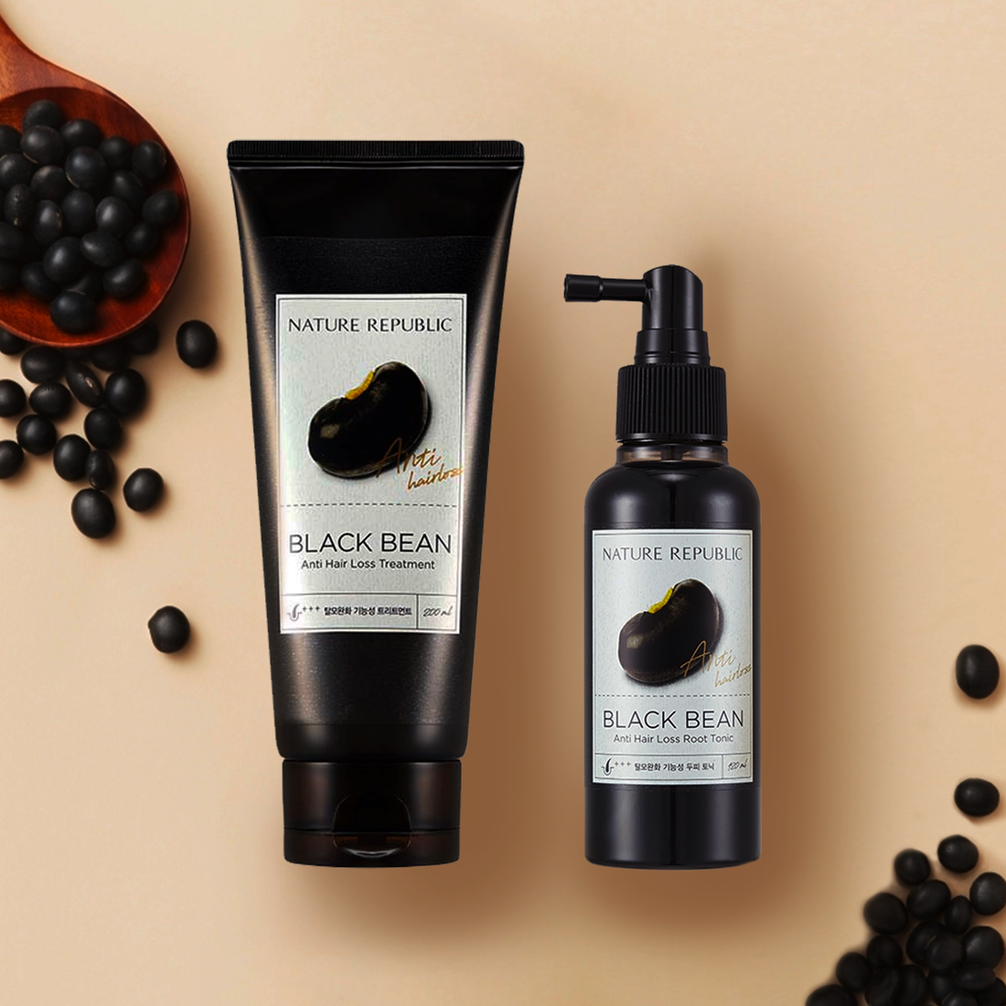[3+1] Black Bean Anti Hair Loss Perfect Care (3x Treatment & Root Tonic)