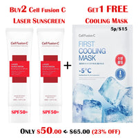 [Cell Fusion C] [2X] Laser Sunscreen SPF 50+ [1X] FREE First Cooling Mask 5p