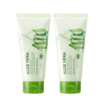 Soothing & Moisture Aloe Vera Cleansing Gel Cream & Foam Cleanser