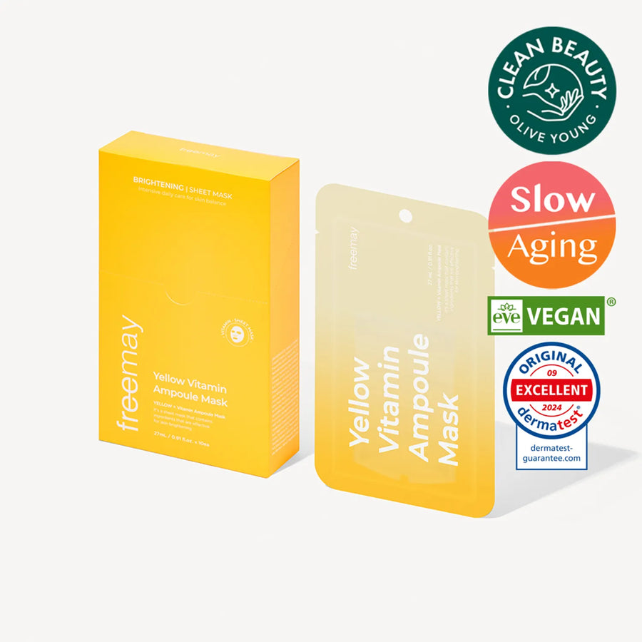 FREEMAY-Yellow Vitamin Ampoule Mask sheets (10sheets)