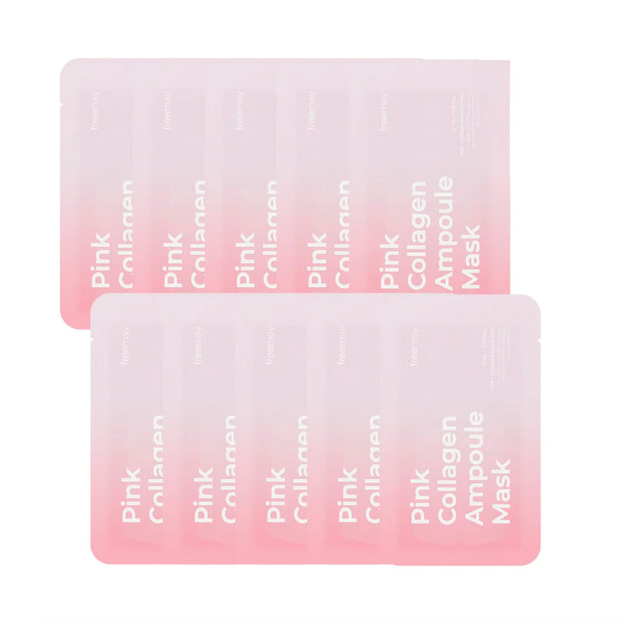 FREEMAY-Pink Collagen Mask sheets (10sheets)