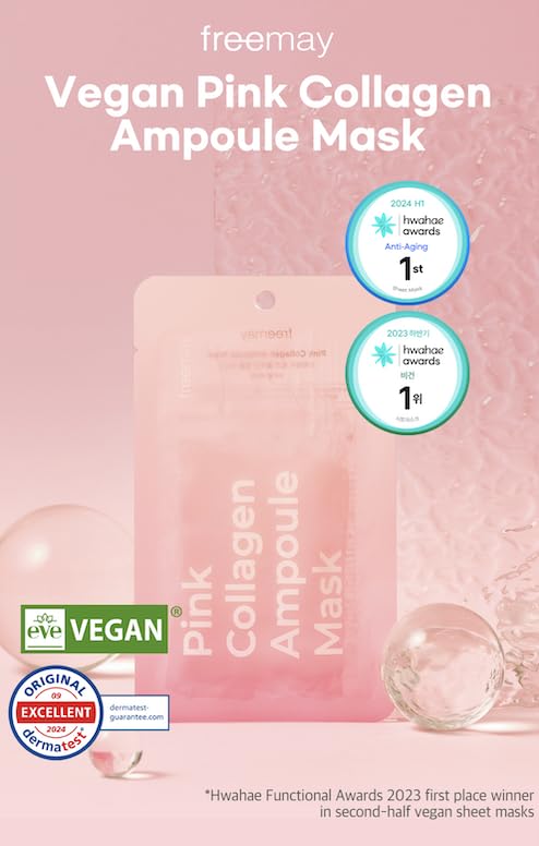 FREEMAY-Pink Collagen Mask sheets (10sheets)