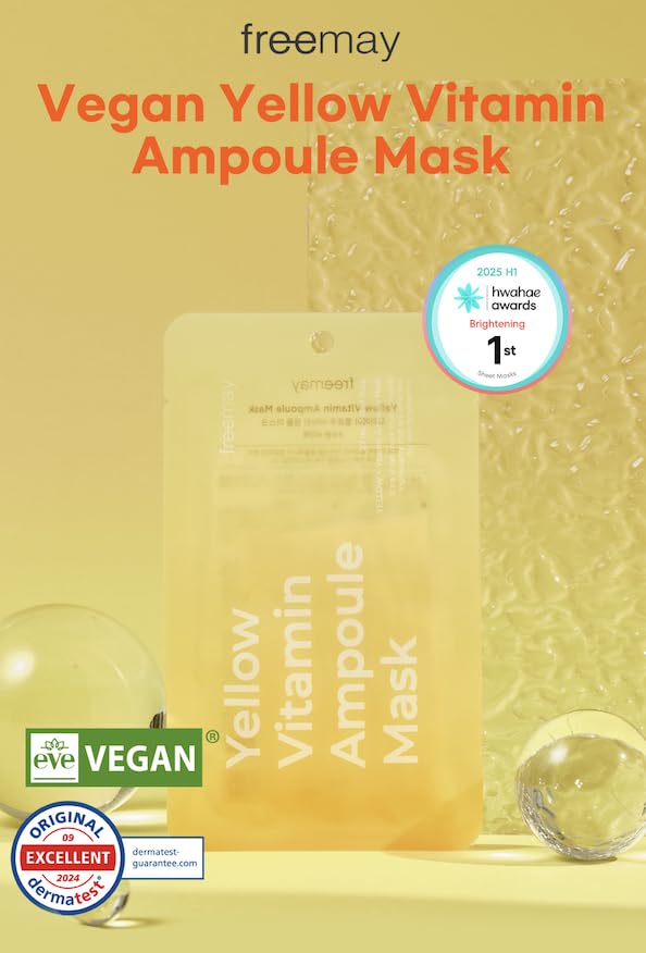 FREEMAY-Yellow Vitamin Ampoule Mask sheets (10sheets)