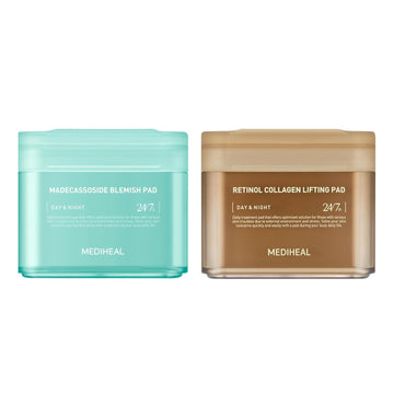 [MEDIHEAL] TONER PAD DUO - MADECASSOSIDE BLEMISH PAD + RETINOL COLLAGEN LIFTING PAD