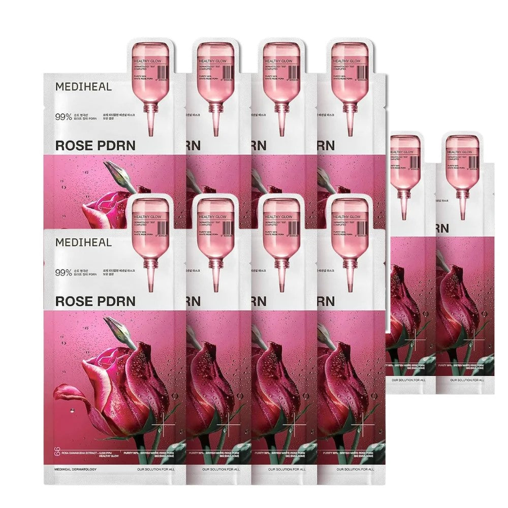 [MEDIHEAL] Rose PDRN Essential Mask - Healthy Glow 10pcs