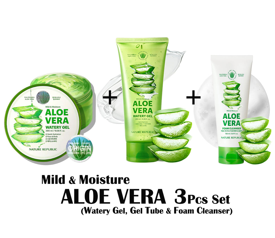 [VEGAN BEAUTY] Mild & Moisture ALOE VERA 3 Pcs Set