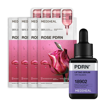 [MEDIHEAL] 4pcs Rose PDRN Essential Mask & PDRN Lifting Serum
