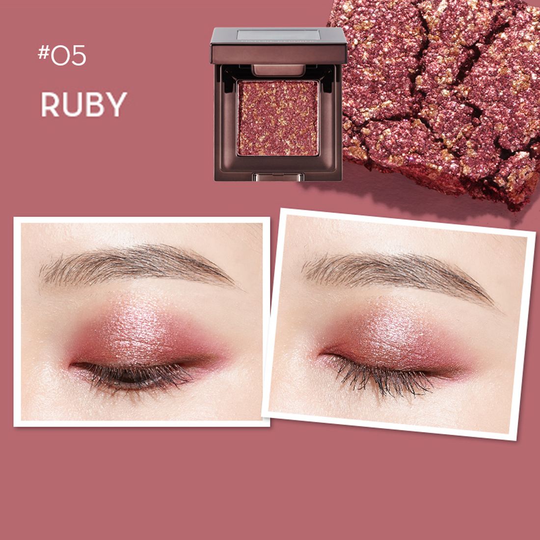 Twinkle Gemstone Glitter Eye Shadow (2 Option) (w/ FREE Rubycell Sponge Tip 4 pcs)