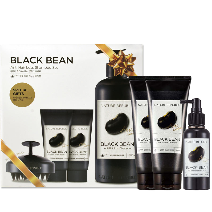 Black Bean Anti Hair Loss Total Care Special Set  (1x Shampoo Set, 2x Treatment & 1x Root tonic)