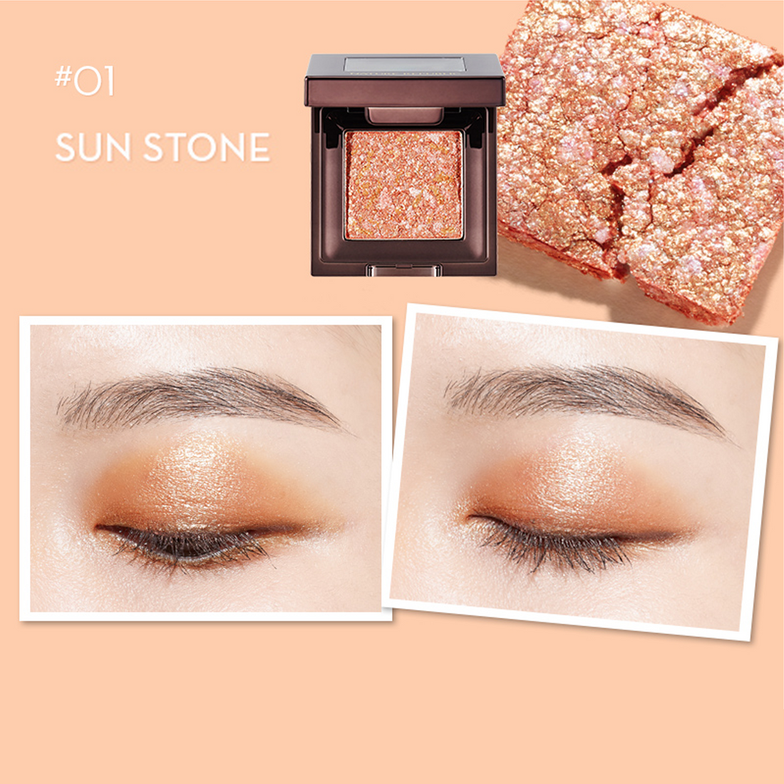 Twinkle Gemstone Glitter Eye Shadow (2 Option) (w/ FREE Rubycell Sponge Tip 4 pcs)