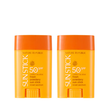 [2X] California Aloe Fresh Powdery Sun Stick Broad Spectrum SPF50+