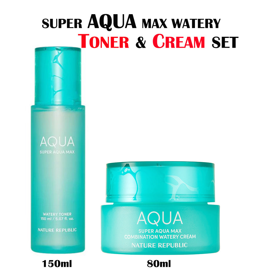 SUPER AQUA MAX WATERY TONER & CREAM SET