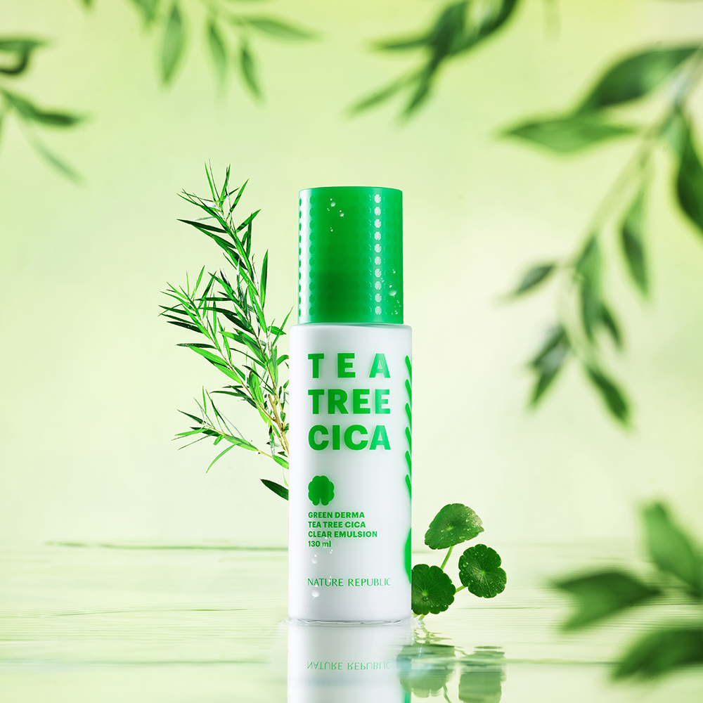 [BHA/PHA] Green Derma Tea Tree Cica Trio 3 - Foam Cleanser, Big Toner 500ml & Clear Emulsion