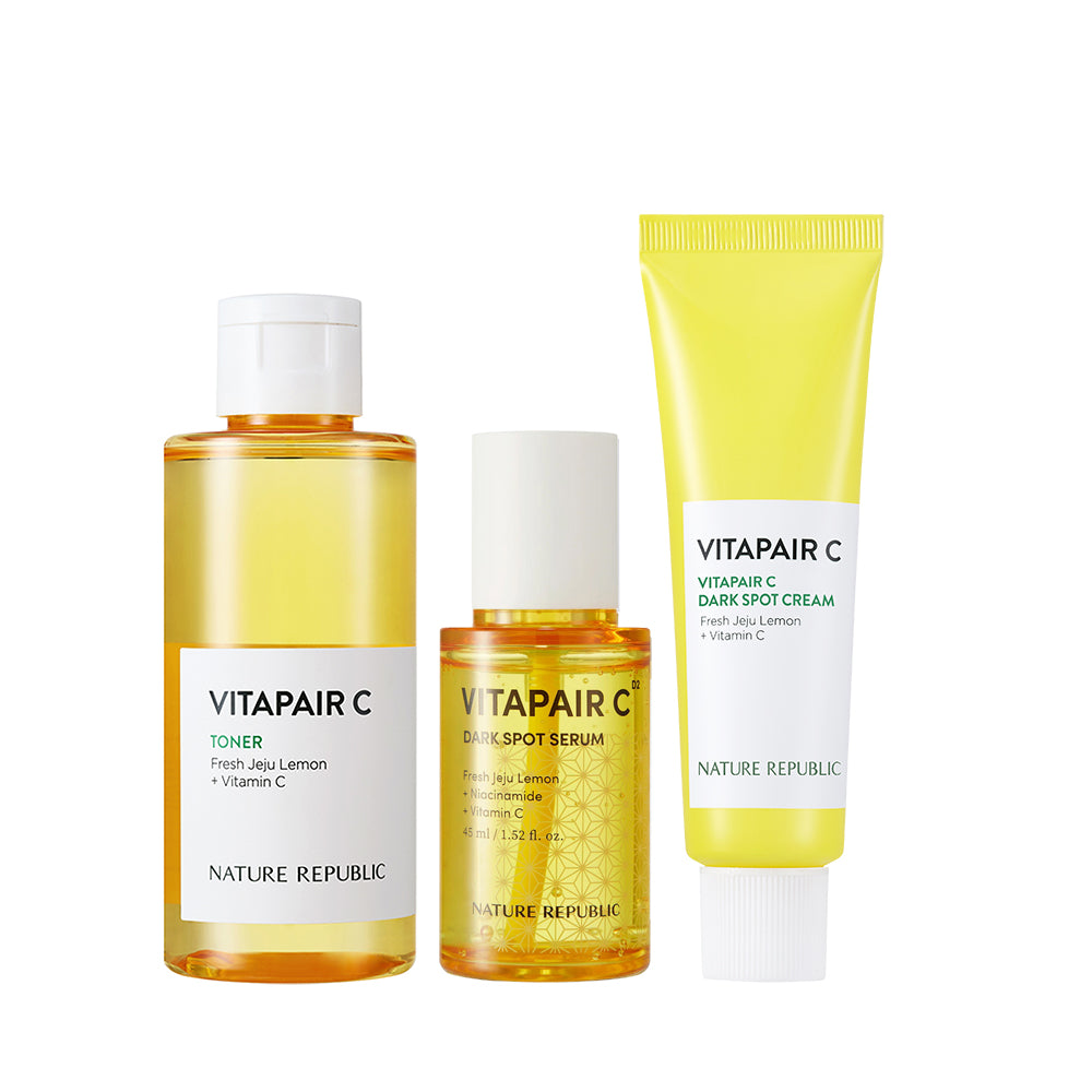 [DAY & NIGHT] Hydrating & Brightening (Hyathenol Hydra Toner, Ampoule & Cream w/ Vitapair C Toner 150ml, Dark Spot Serum Set & Cream)