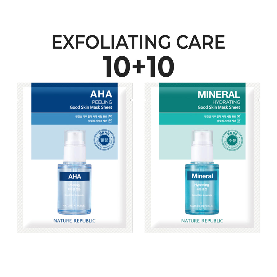 [10+10] Good Skin Exfoliating Care Mask Sheets (AHA 10 + Mineral 10)