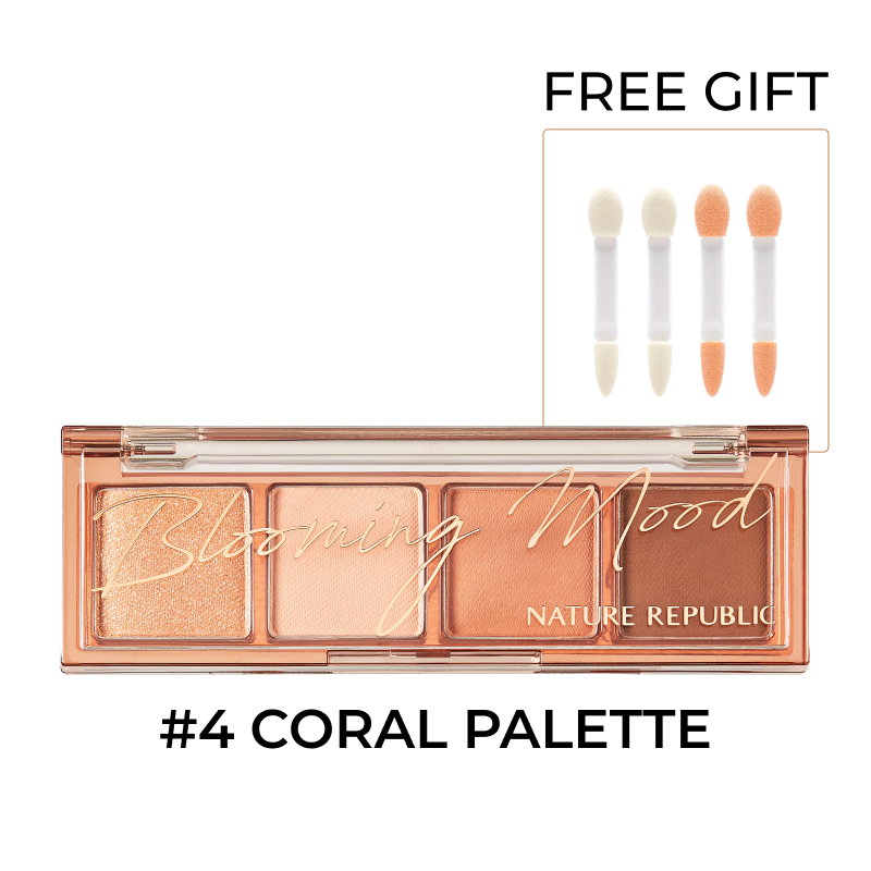 Daily Basic Palette 04 Coral (w/ FREE 4x Rubycell Sponge Tip)