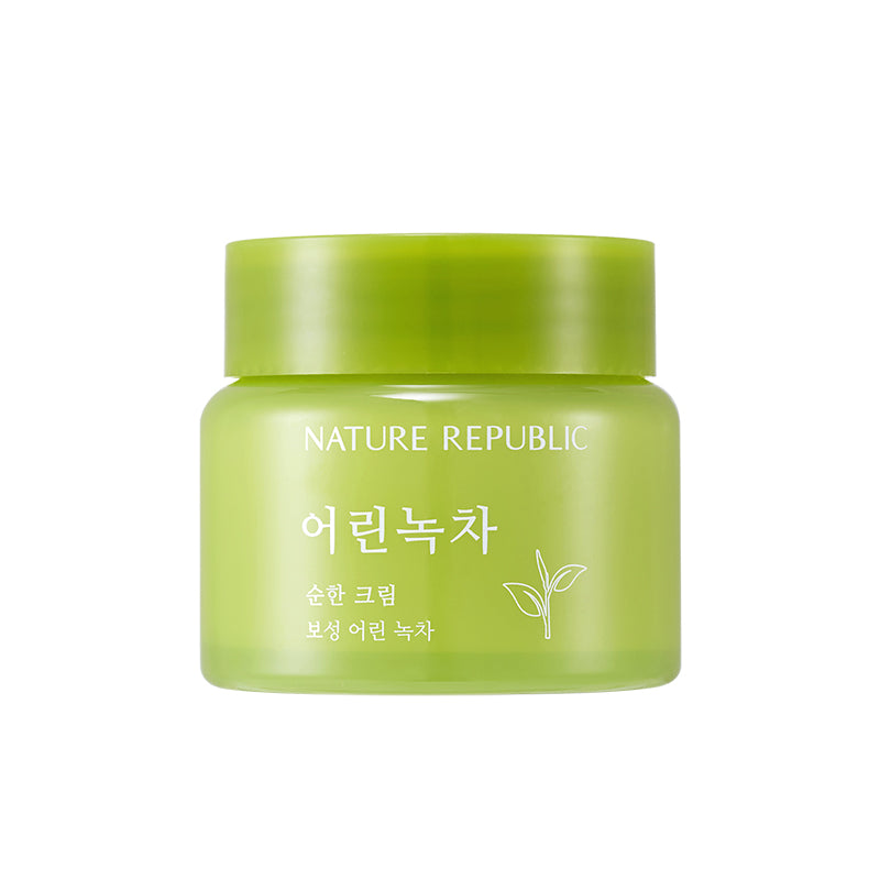 Moist Full with Gentle Green Tea - Mild Green Tea Skin Care Set (Toner, Emulsion & Cream)