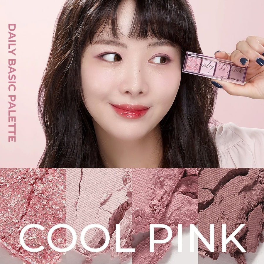 Daily Basic Palette 03 Cool Pink (w/ FREE 4x Rubycell Sponge Tip)