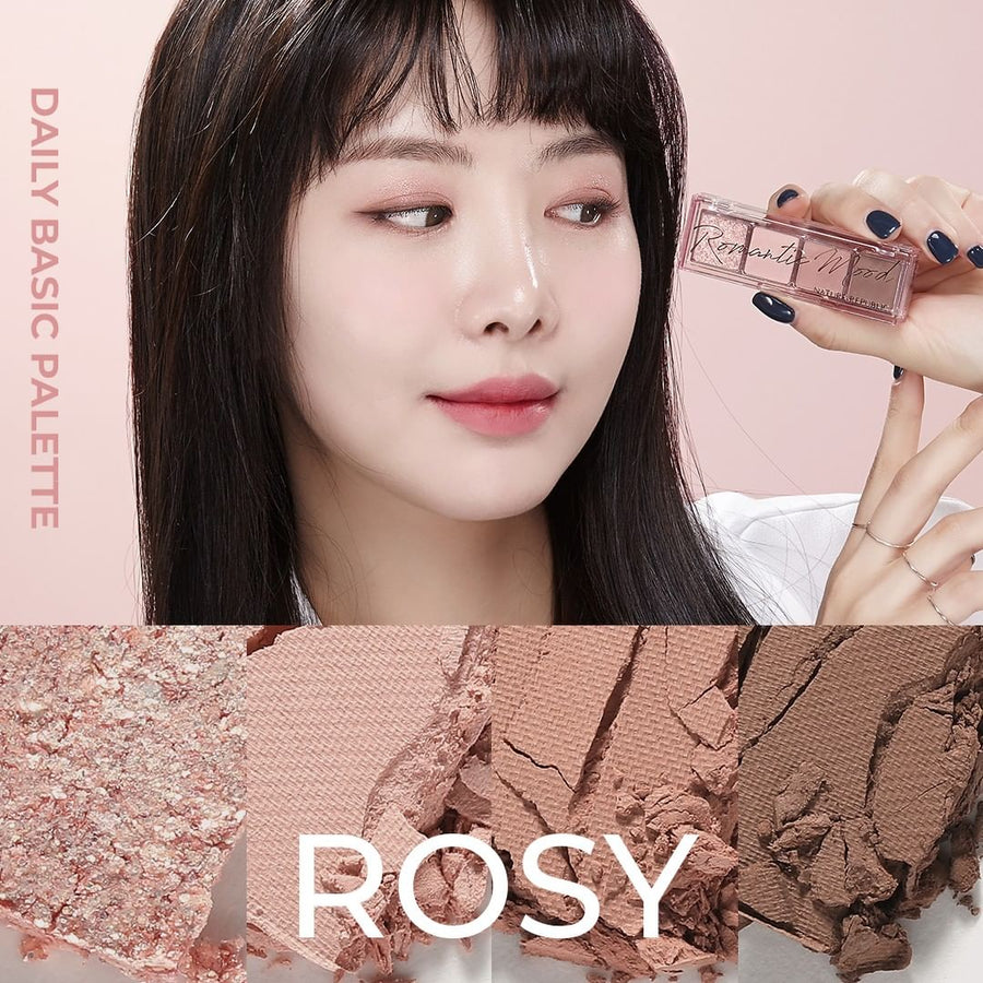 Daily Basic Palette 02 Rosy (w/ FREE 4x Rubycell Sponge Tip)