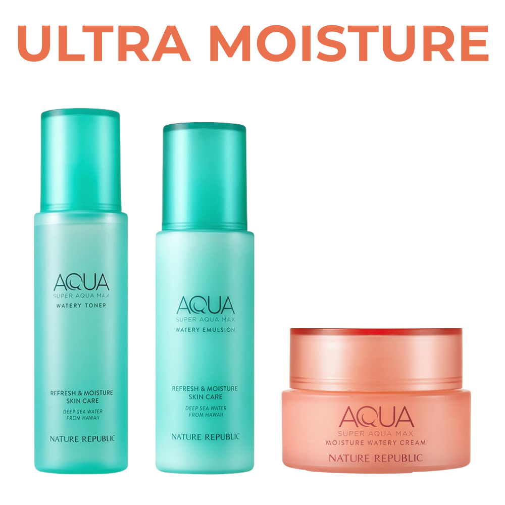 Super Aqua Max Set (Toner, Emulsion & Choose Your Watery Cream)