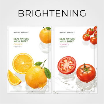 [BRIGHTENING] REAL NATURE MASK SHEETS - ORANGE 10 + TOMATO 10