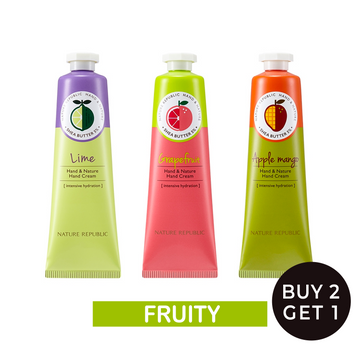 [Fruity] Hand & Nature Hand Cream - Lime, Grapefruit & Apple Mango