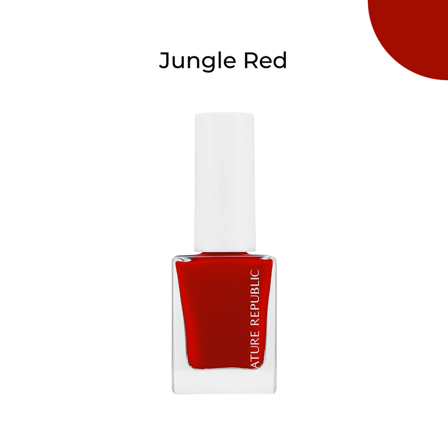 COLOR & NATURE NAIL RED FULL COAT EDITION (w/ GREEN TEA NAIL REMOVER + FREE NAIL GRADIENT SPONGE SET)