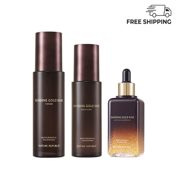 [THE BEGINNING OF A GOLDEN MIRACLE] Ginseng Gold Silk Toner, 24K Gold Ampoule & Emulsion