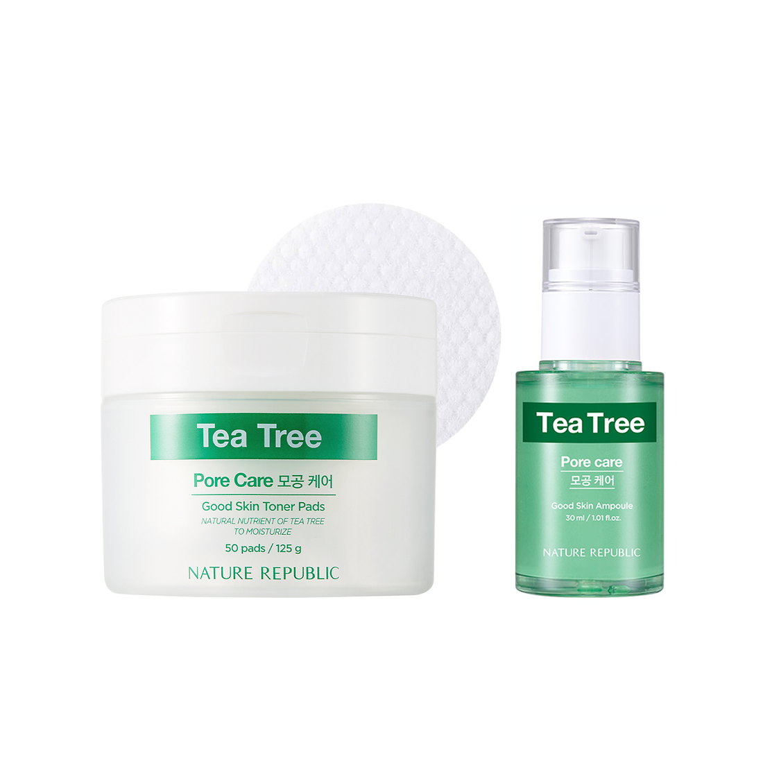 [PORE CARE] Good Skin Tea Tree Duo (Tea Tree Ampoule Toner Pad & Tea Tree Ampoule)