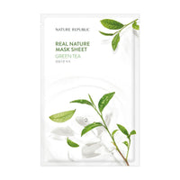 [10+10] Deep Hydration Mask Sheet Set (Real Nature Green Tea 10 + Good Skin Mineral 10)