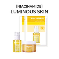 [Niacinamide] Good Skin Luminous Skin - Niacinamide Ampoule, Propolis Cream, 2x Niacinamide Mask Sheet