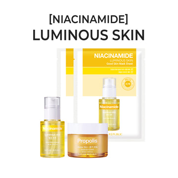 [Niacinamide] Good Skin Luminous Skin - Niacinamide Ampoule, Propolis Cream, 2x Niacinamide Mask Sheet