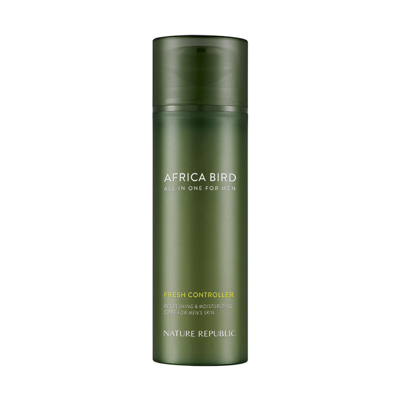 Men's Fresh Care Set - Green Derma Tea Tree Cica Acne Foam Cleanser & Africa Bird Homme All In One Fresh Controller