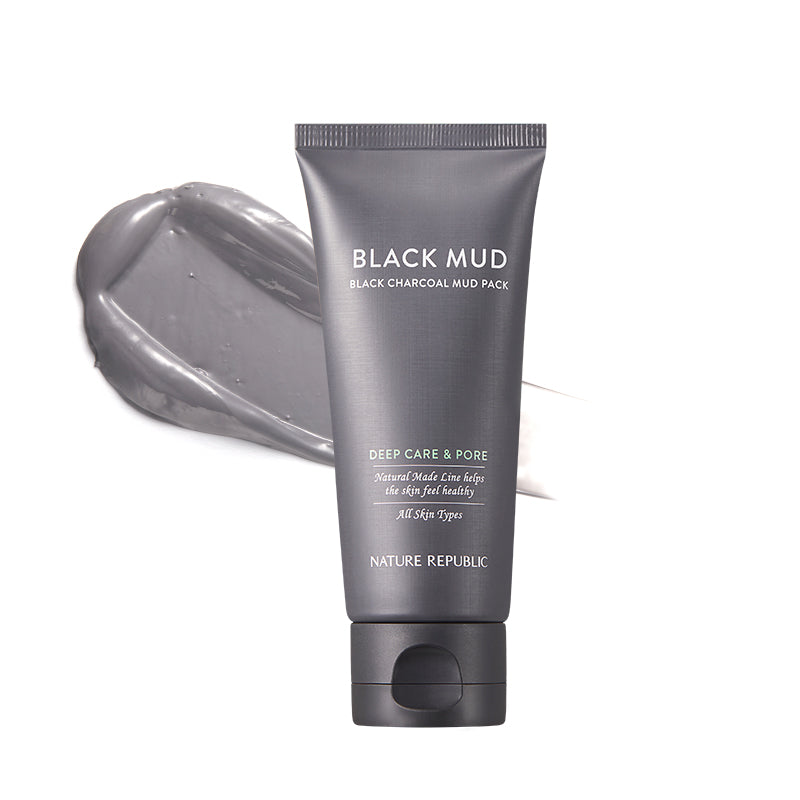 [Pore Care] Men's Perfect Pore Care Set - Jeju Sparkling Mud Foam Cleanser, Black Charcoal Mud Pack & Black Charcoal Toner Pad