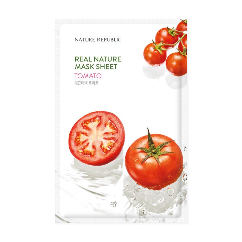 [10+10] Real Nature Brightening Mask Sheet Set (Orange 10 + Tomato 10)