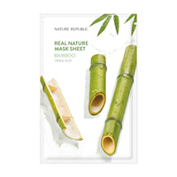 [10+10] Real Nature Hydrating Mask Sheet Set (Cucumber 10 + Bamboo 10)
